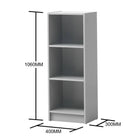 Essentials Bookcase Medium Narrow in Grey by TAD - Price Crash Furniture