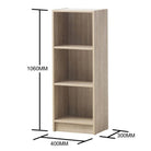 Essentials Bookcase Medium Narrow in Sonoma Oak by TAD - Price Crash Furniture