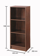 Essentials Bookcase Medium Narrow in Walnut by TAD - Price Crash Furniture