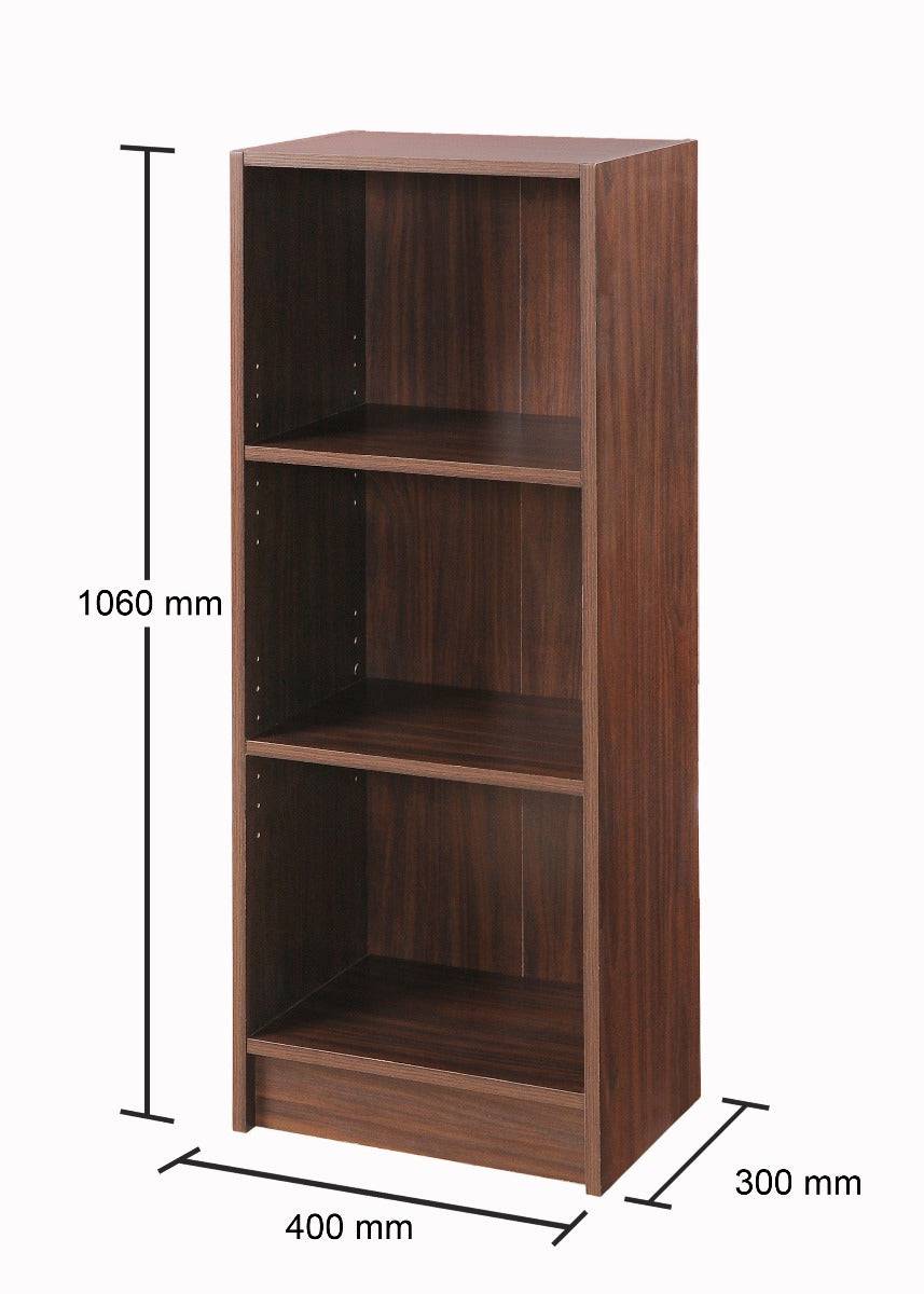 Essentials Bookcase Medium Narrow in Walnut by TAD - Price Crash Furniture