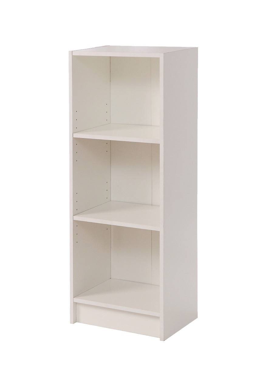 Essentials Bookcase Medium Narrow in White by TAD - Price Crash Furniture