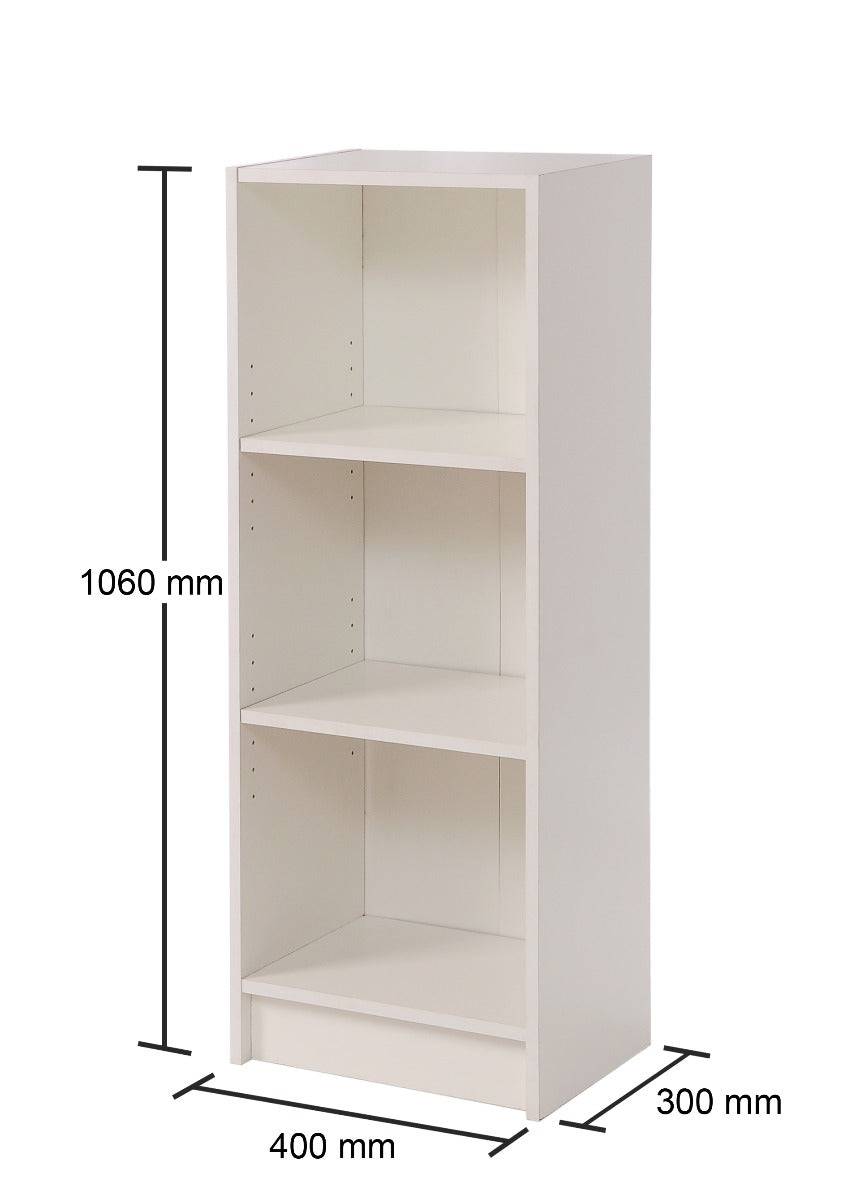 Essentials Bookcase Medium Narrow in White by TAD - Price Crash Furniture