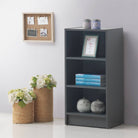 Essentials Bookcase Small Narrow in Dark Grey by TAD - Price Crash Furniture