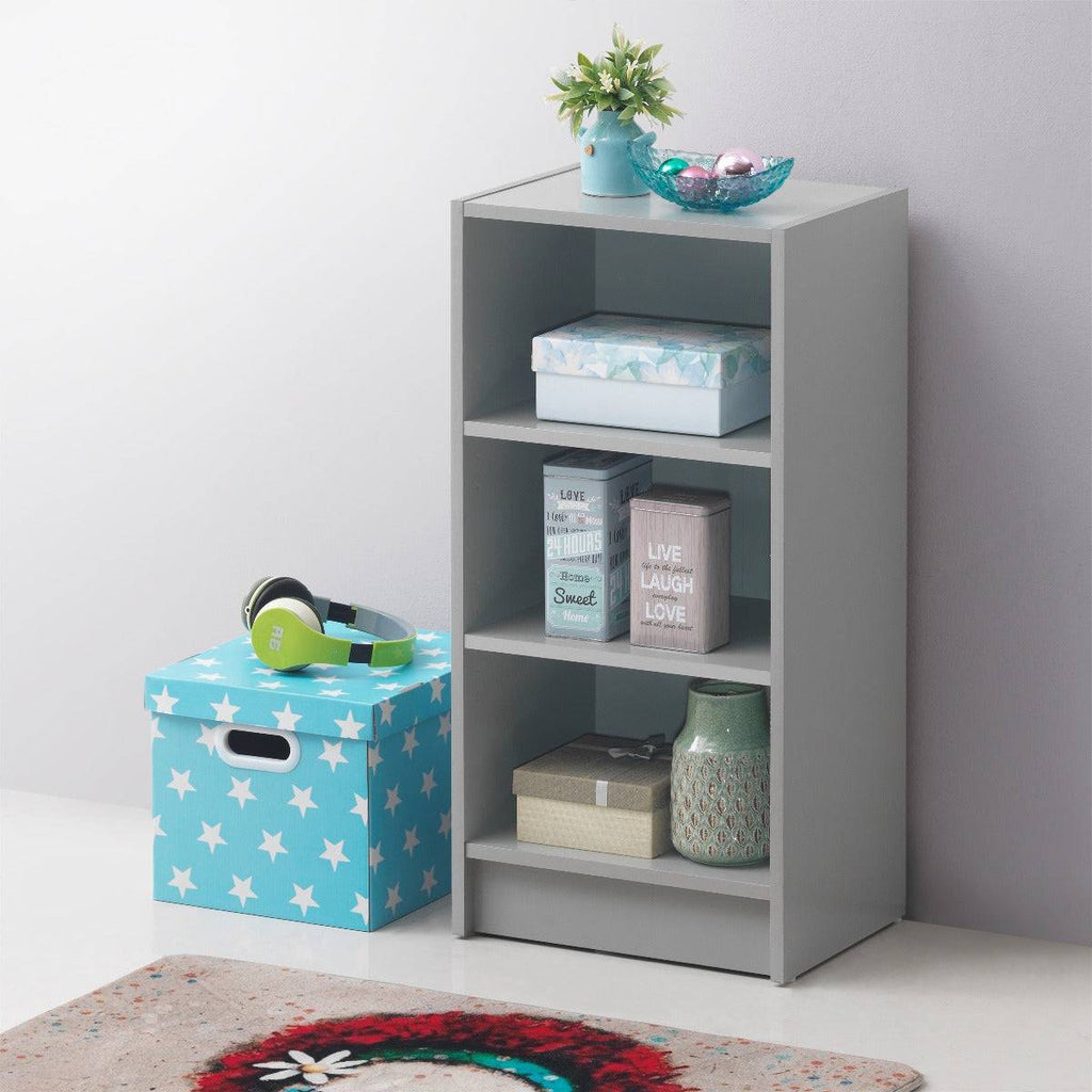 Essentials Bookcase Small Narrow in Grey by TAD - Price Crash Furniture