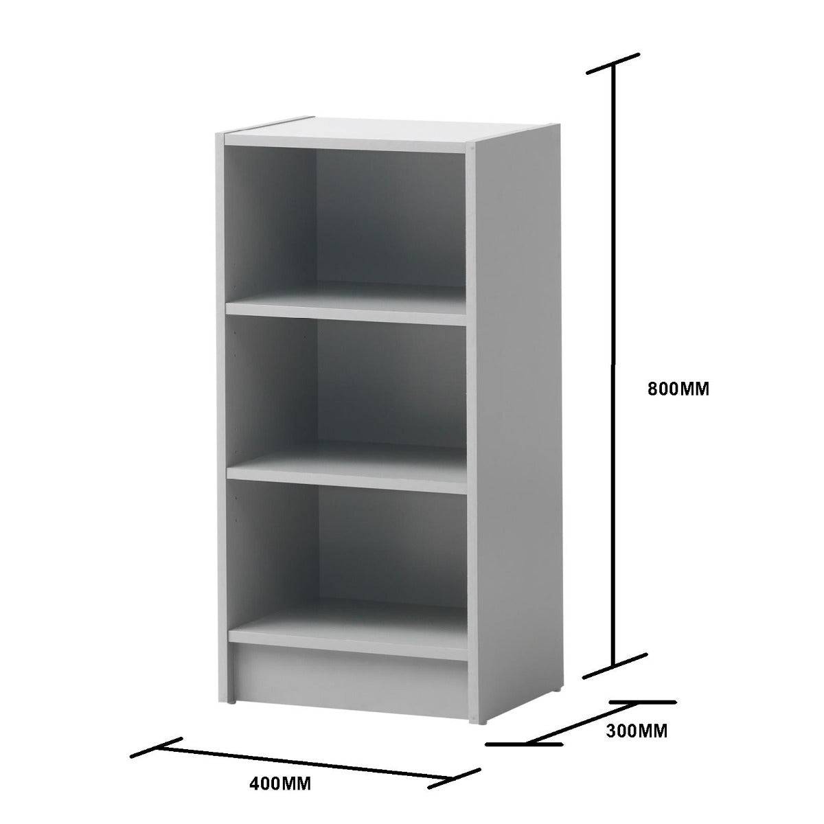 Essentials Bookcase Small Narrow in Grey by TAD - Price Crash Furniture