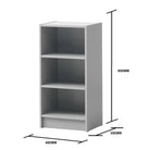 Essentials Bookcase Small Narrow in Grey by TAD - Price Crash Furniture