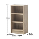 Essentials Bookcase Small Narrow in Sonoma Oak by TAD - Price Crash Furniture