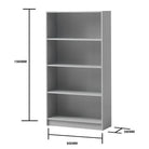 Essentials Bookcase Tall Wide in Grey by TAD - Price Crash Furniture