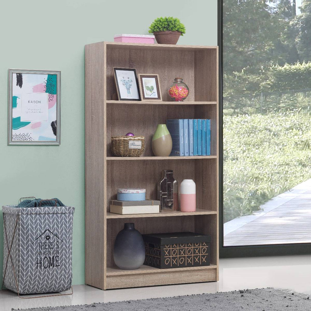 Essentials Bookcase Tall Wide in Sonoma Oak by TAD - Price Crash Furniture