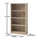 Essentials Bookcase Tall Wide in Sonoma Oak by TAD - Price Crash Furniture