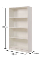 Essentials Bookcase Tall Wide in White by TAD - Price Crash Furniture