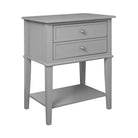 Franklin 2 Drawer Side Table Bedside Cabinet in Grey by Dorel - Price Crash Furniture