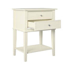 Franklin 2 Drawer Side Table Bedside Cabinet in White by Dorel - Price Crash Furniture