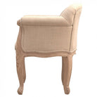 French Carved Mud Linen Accent Chair - Price Crash Furniture