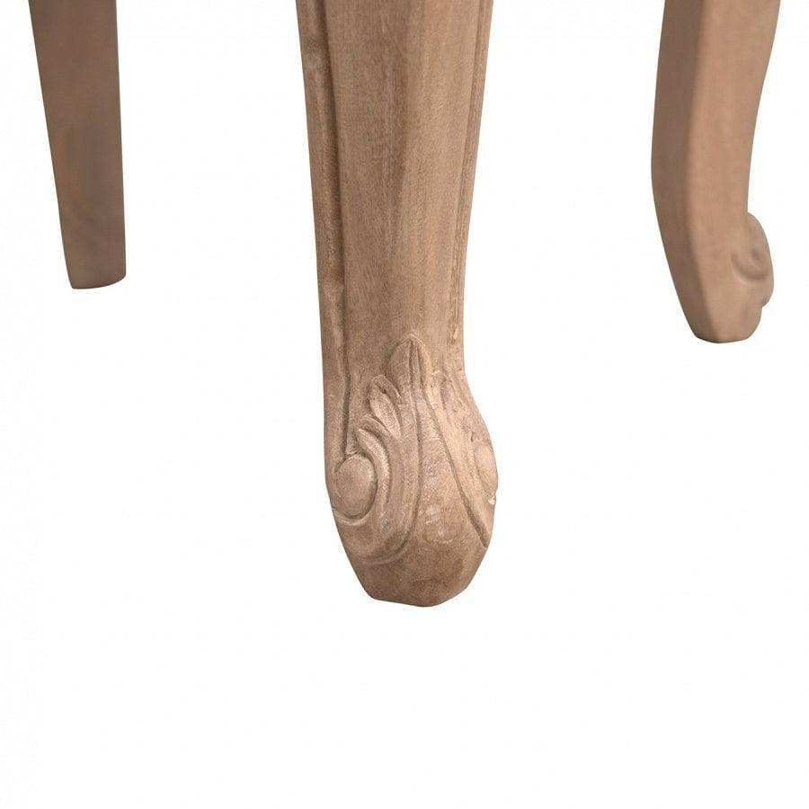 French Carved Mud Linen Accent Chair - Price Crash Furniture