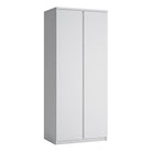 Fribo 2 Door Wardrobe with Hanging Rail & Shelves in Alpine White - Price Crash Furniture