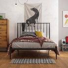 Giulia Modern Metal Double Bed in Black by Dorel - Price Crash Furniture