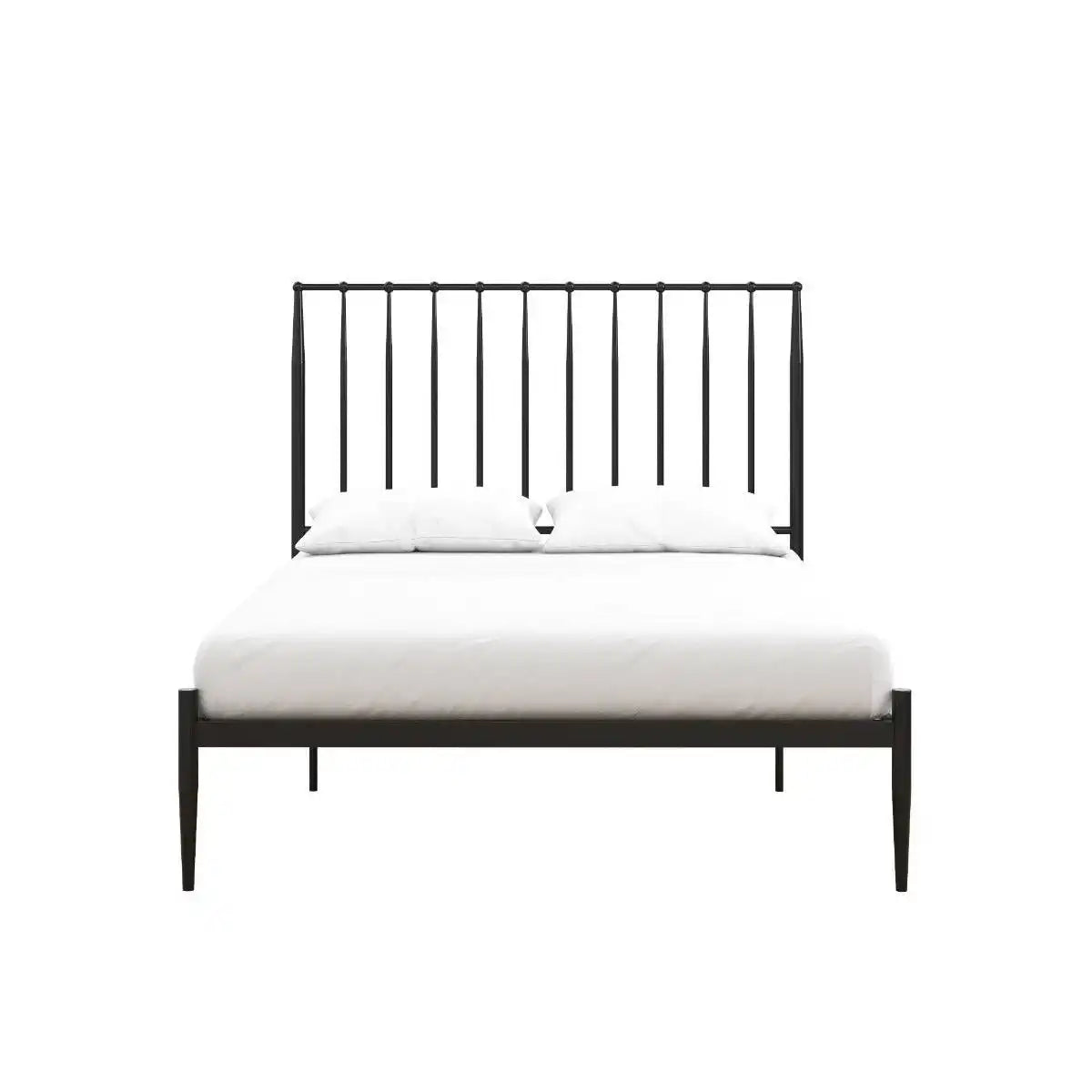 Giulia Modern Metal Double Bed in Black by Dorel - Price Crash Furniture