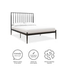 Giulia Modern Metal Double Bed in Black by Dorel - Price Crash Furniture