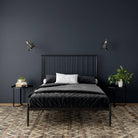 Giulia Modern Metal Double Bed in Black by Dorel - Price Crash Furniture