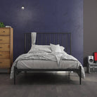 Giulia Modern Metal Double Bed in Black by Dorel - Price Crash Furniture