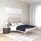 Giulia Modern Metal Double Bed in Pink by Dorel - Price Crash Furniture