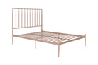 Giulia Modern Metal Double Bed in Pink by Dorel - Price Crash Furniture