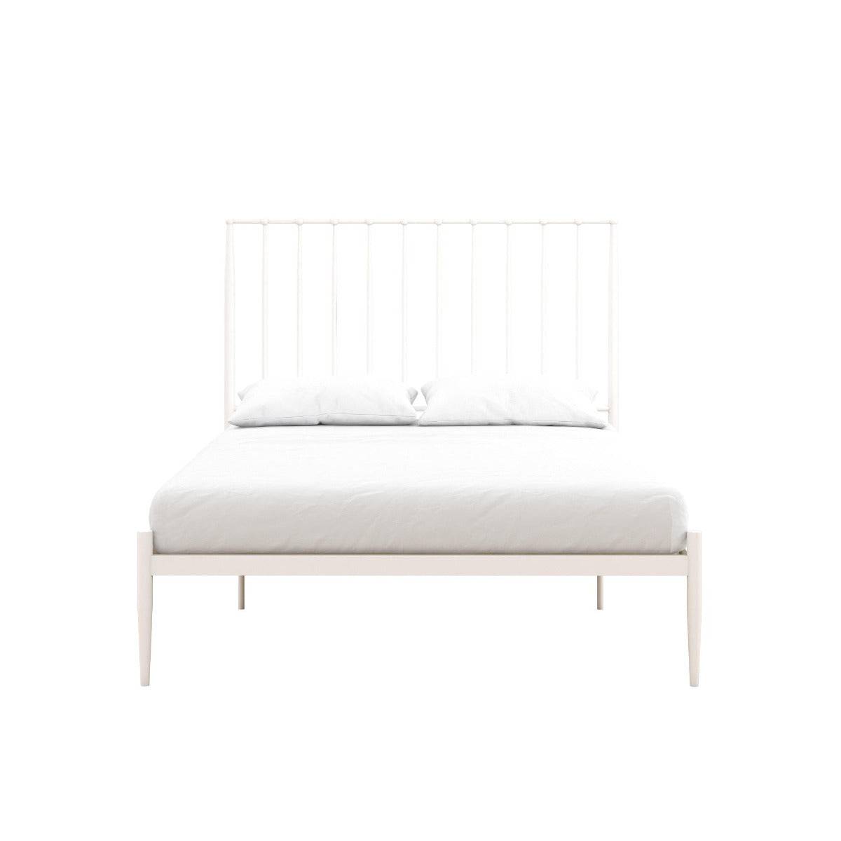 Giulia Modern Metal Double Bed in White by Dorel at Price Crash Furniture - Price Crash Furniture