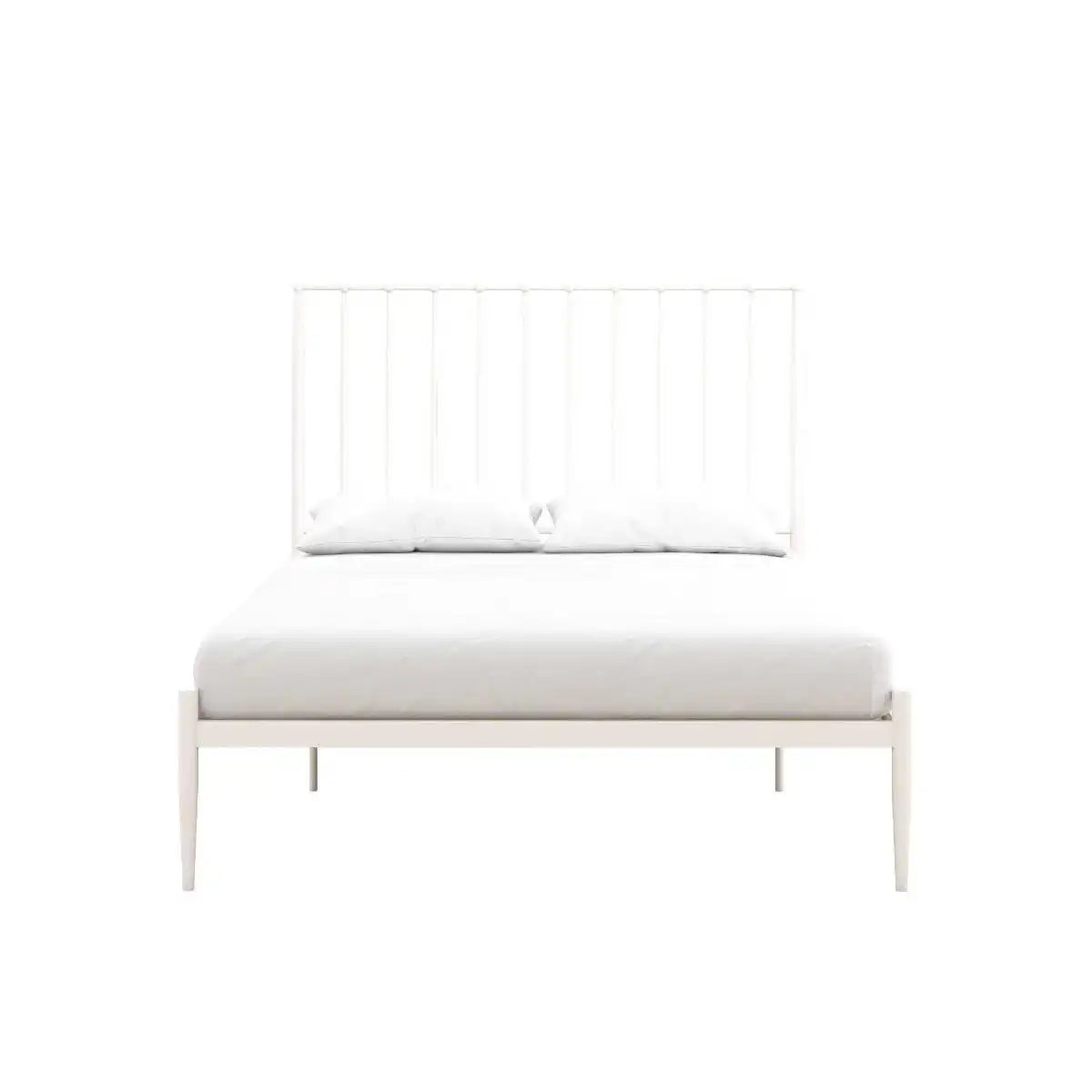 Giulia Modern Metal Double Bed in White by Dorel at Price Crash Furniture - Price Crash Furniture