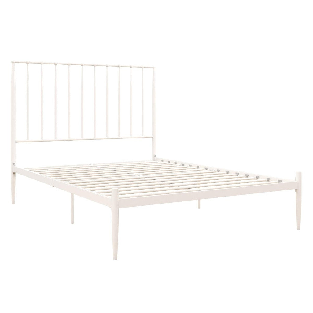 Giulia Modern Metal Double Bed in White by Dorel at Price Crash Furniture - Price Crash Furniture