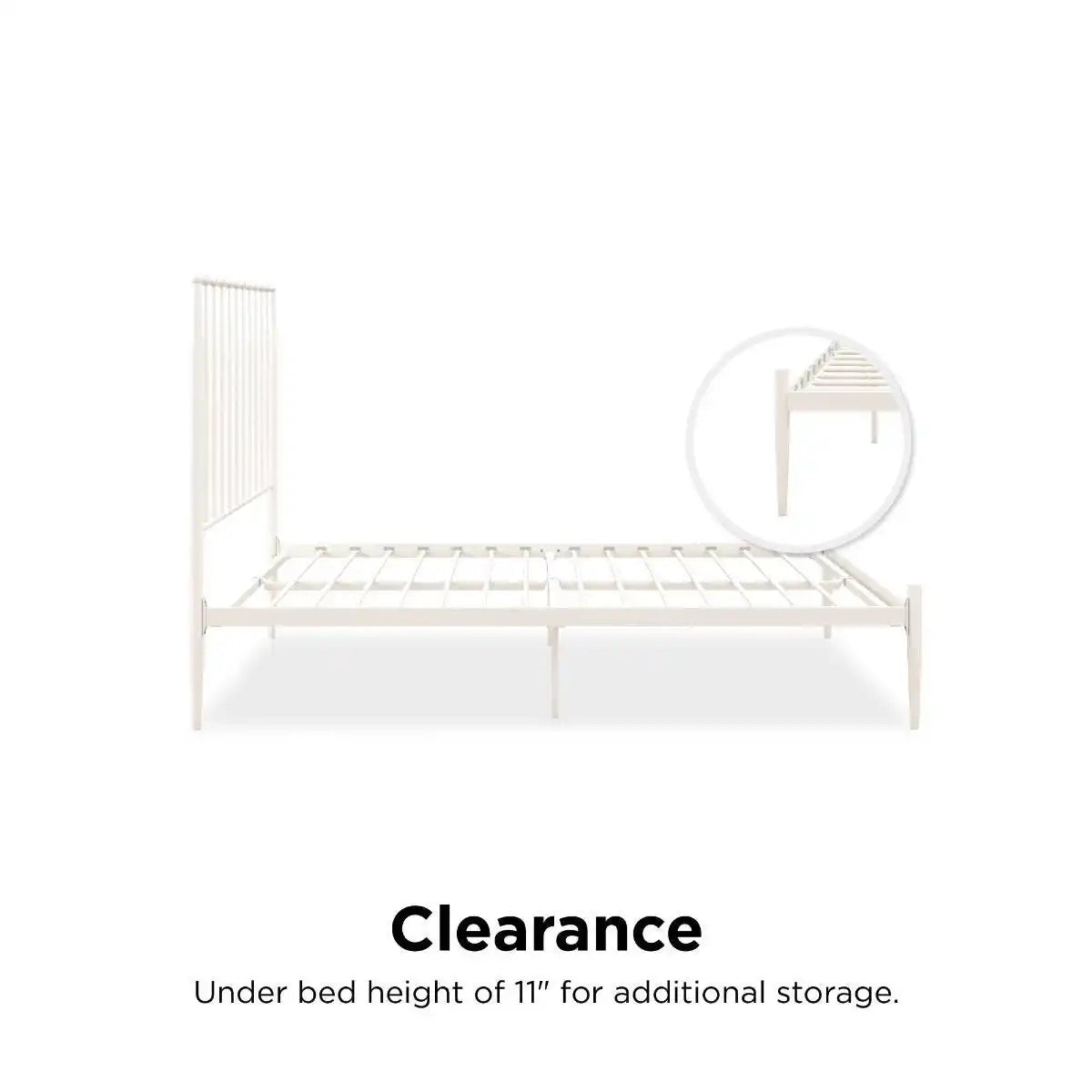 Giulia Modern Metal Double Bed in White by Dorel at Price Crash Furniture - Price Crash Furniture