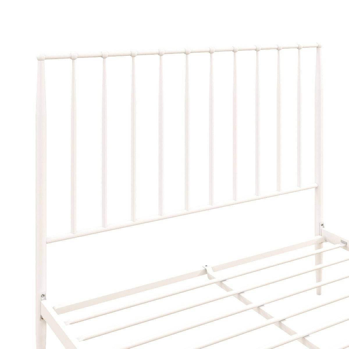 Giulia Modern Metal Double Bed in White by Dorel at Price Crash Furniture - Price Crash Furniture