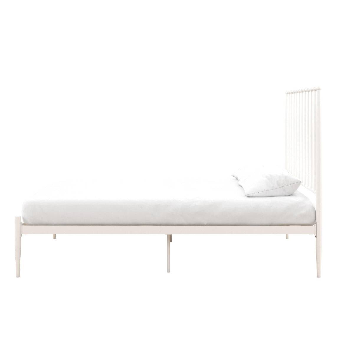 Giulia Modern Metal Double Bed in White by Dorel at Price Crash Furniture - Price Crash Furniture