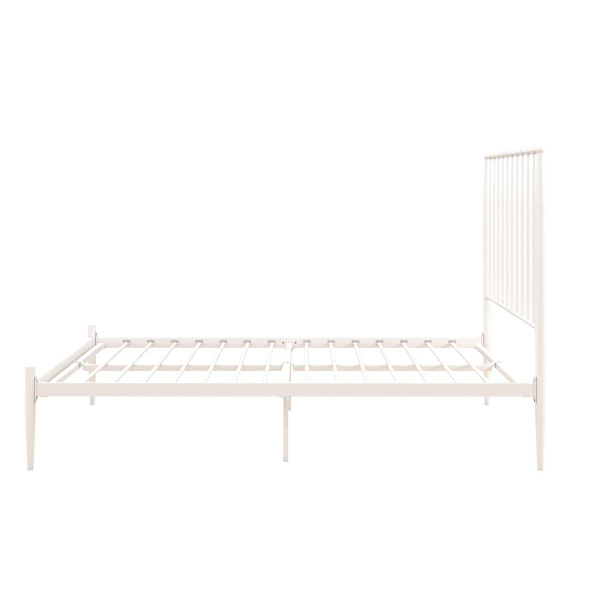 Giulia Modern Metal Double Bed in White by Dorel at Price Crash Furniture - Price Crash Furniture