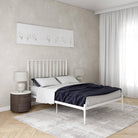 Giulia Modern Metal Double Bed in White by Dorel at Price Crash Furniture - Price Crash Furniture