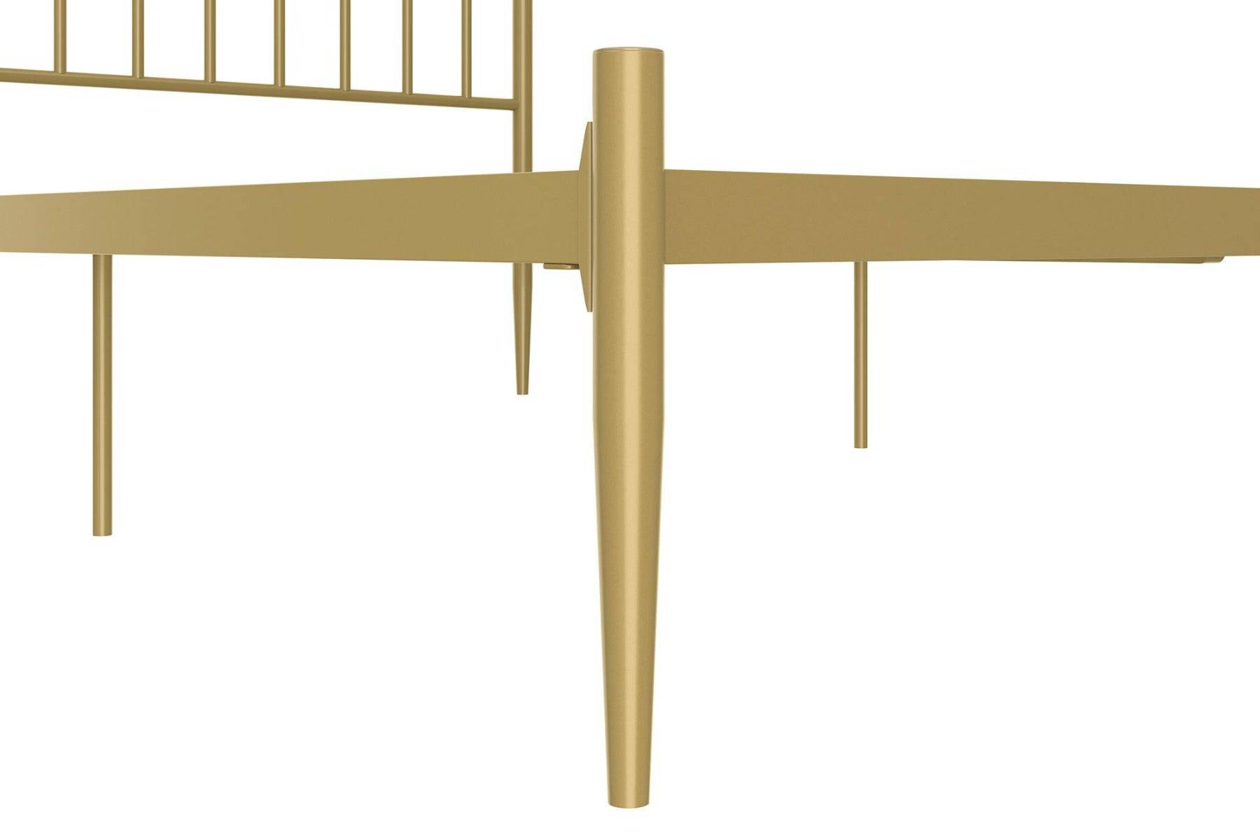 Giulia Modern Metal King Size Bed in Gold by Dorel - Price Crash Furniture