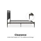 Giulia Modern Metal King size Bed in Black by Dorel - Price Crash Furniture