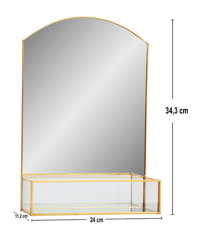 Gold Metal Table Mirror - Price Crash Furniture