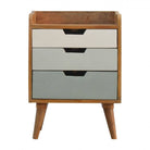 Green Gradient 3 Drawer Hand-Painted Bedside - Price Crash Furniture