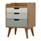 Green Gradient 3 Drawer Hand-Painted Bedside - Price Crash Furniture