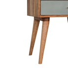 Green Patterned Bedside Table Unit - Price Crash Furniture