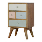 Hand Painted Multi Drawer Bedside Table - Price Crash Furniture