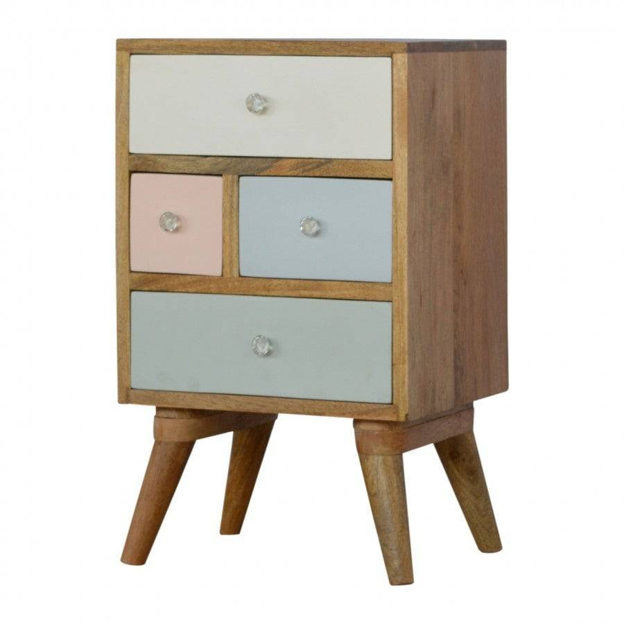 Hand Painted Multi Drawer Bedside Table - Price Crash Furniture