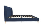 Her Majesty Linen Double Bed - in Blue by Dorel - Price Crash Furniture