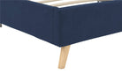 Her Majesty Linen Double Bed - in Blue by Dorel - Price Crash Furniture