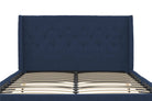 Her Majesty Linen Double Bed - in Blue by Dorel - Price Crash Furniture