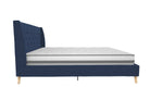 Her Majesty Linen Double Bed - in Blue by Dorel - Price Crash Furniture