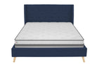 Her Majesty Linen Double Bed - in Blue by Dorel - Price Crash Furniture