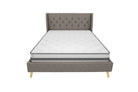 Her Majesty Linen Double Bed - in Grey by Dorel - Price Crash Furniture