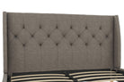 Her Majesty Linen Double Bed - in Grey by Dorel - Price Crash Furniture